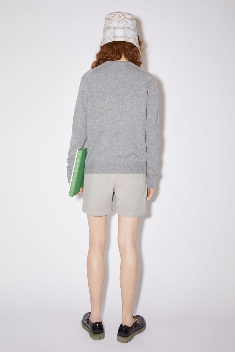 Grey Acne Studios Wool Crew Neck Women's Knitwear | PSTW-54012