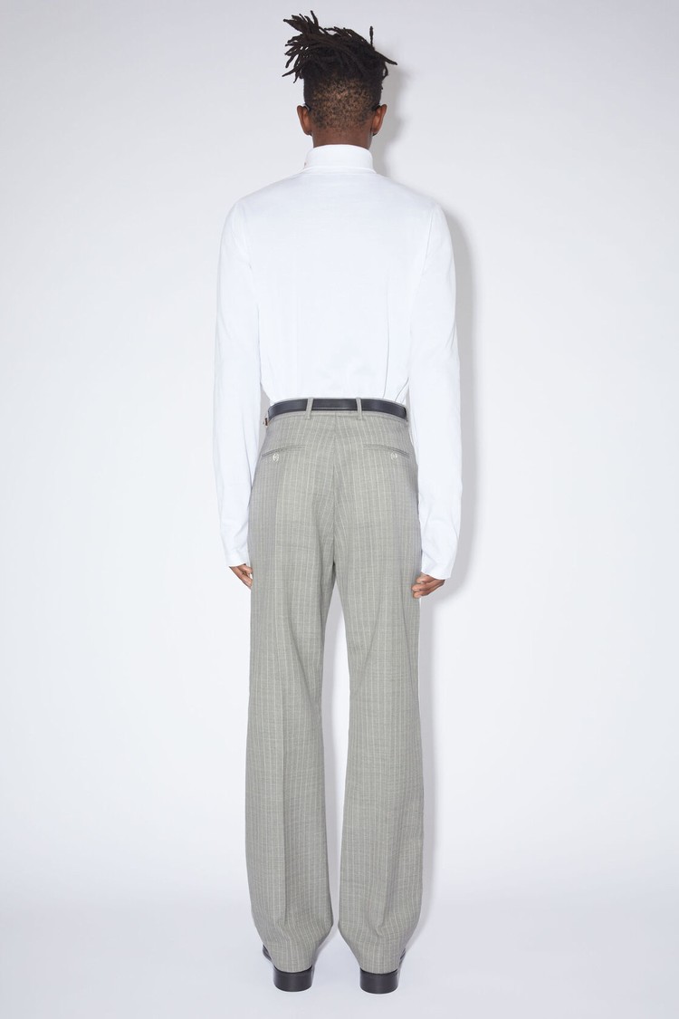 Grey Acne Studios Wool Tailored Men's Trousers | GJUV-96523