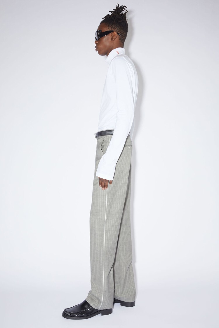 Grey Acne Studios Wool Tailored Men's Trousers | GJUV-96523