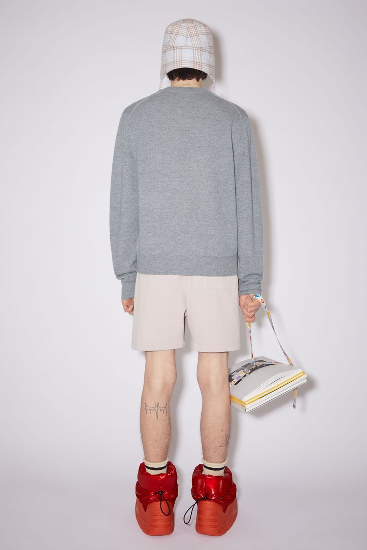 Grey Acne Studios Wool V-neck Men's Knitwear | DQXC-51867