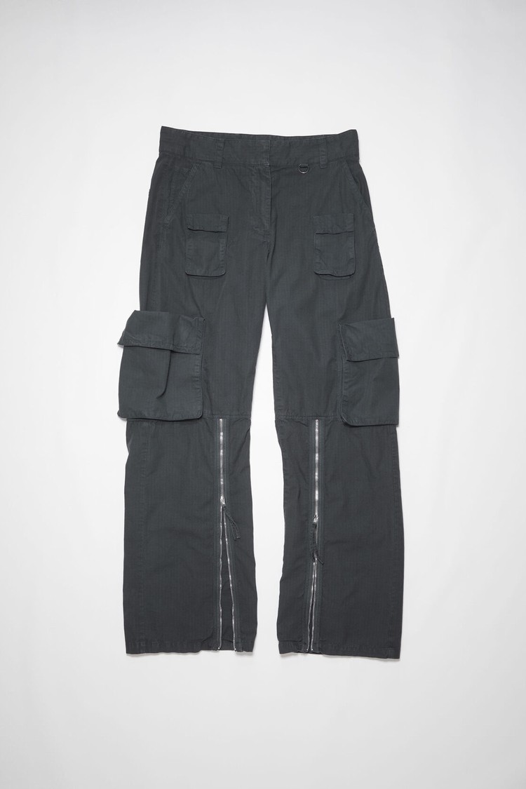 Grey Acne Studios Zippered Women's Trousers | ONIB-31097