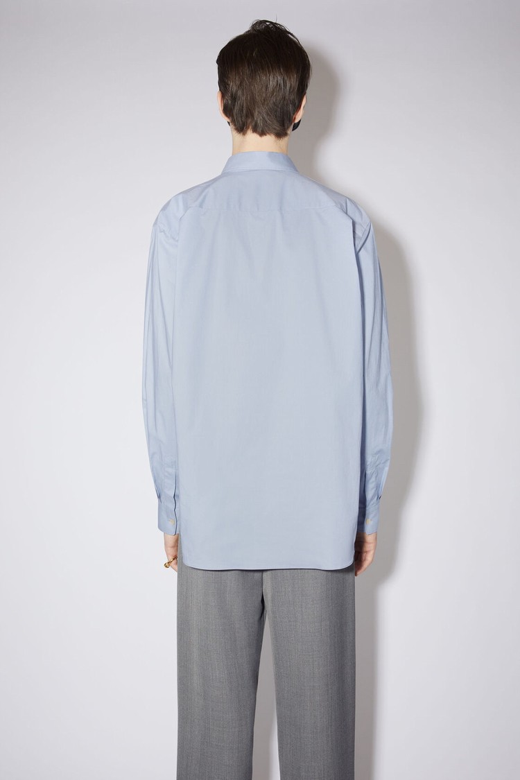 Grey / Blue Acne Studios Button-up Men's Shirts | VWEZ-31258