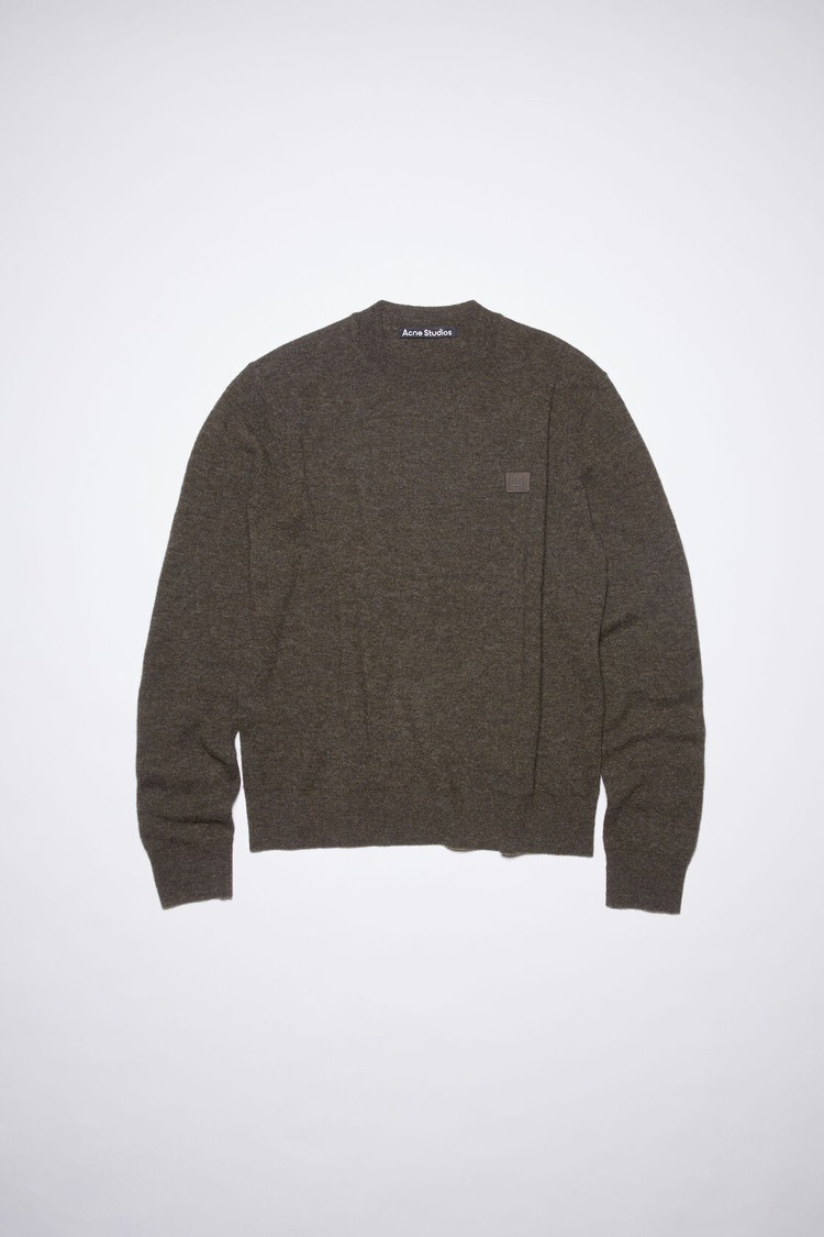 Grey / Brown Acne Studios Wool Crew Neck Men's Knitwear | YRKO-48931