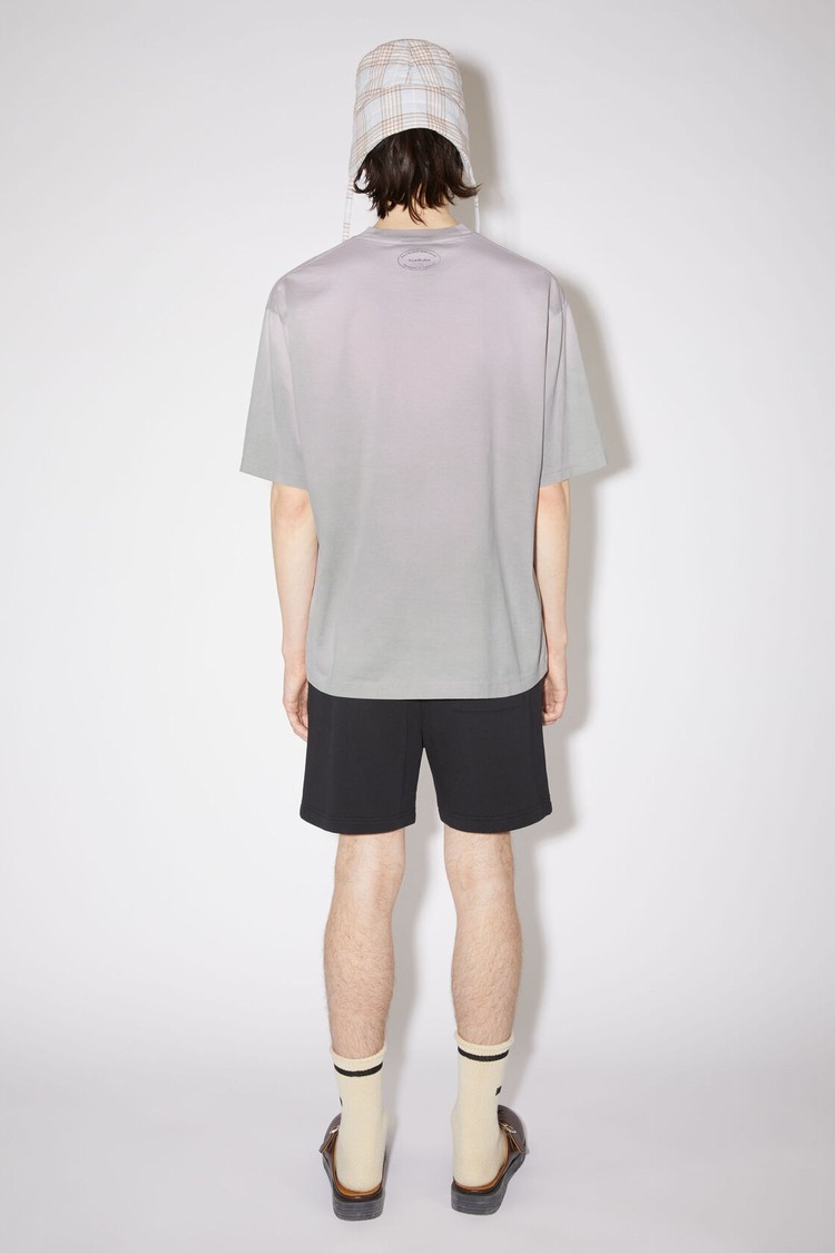 Grey / Purple Acne Studios Heat Reactive Print Men's T Shirts | IBNZ-62301