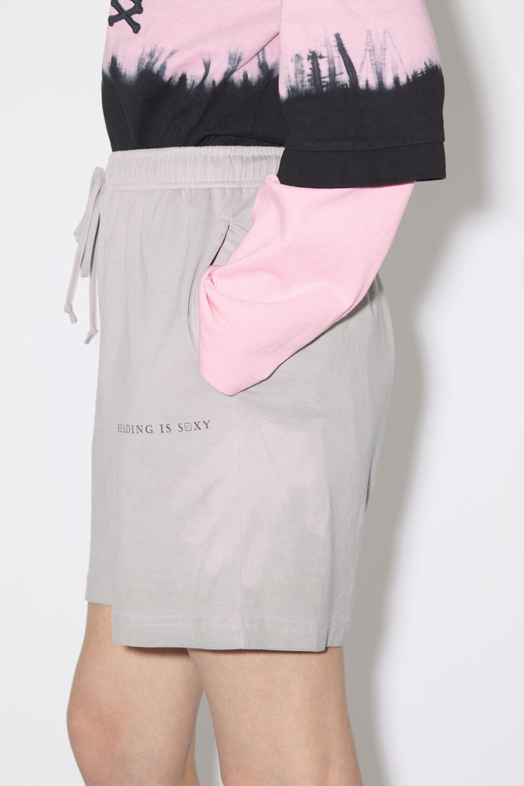 Grey / Purple Acne Studios Printed Women's Shorts | YGOA-60571