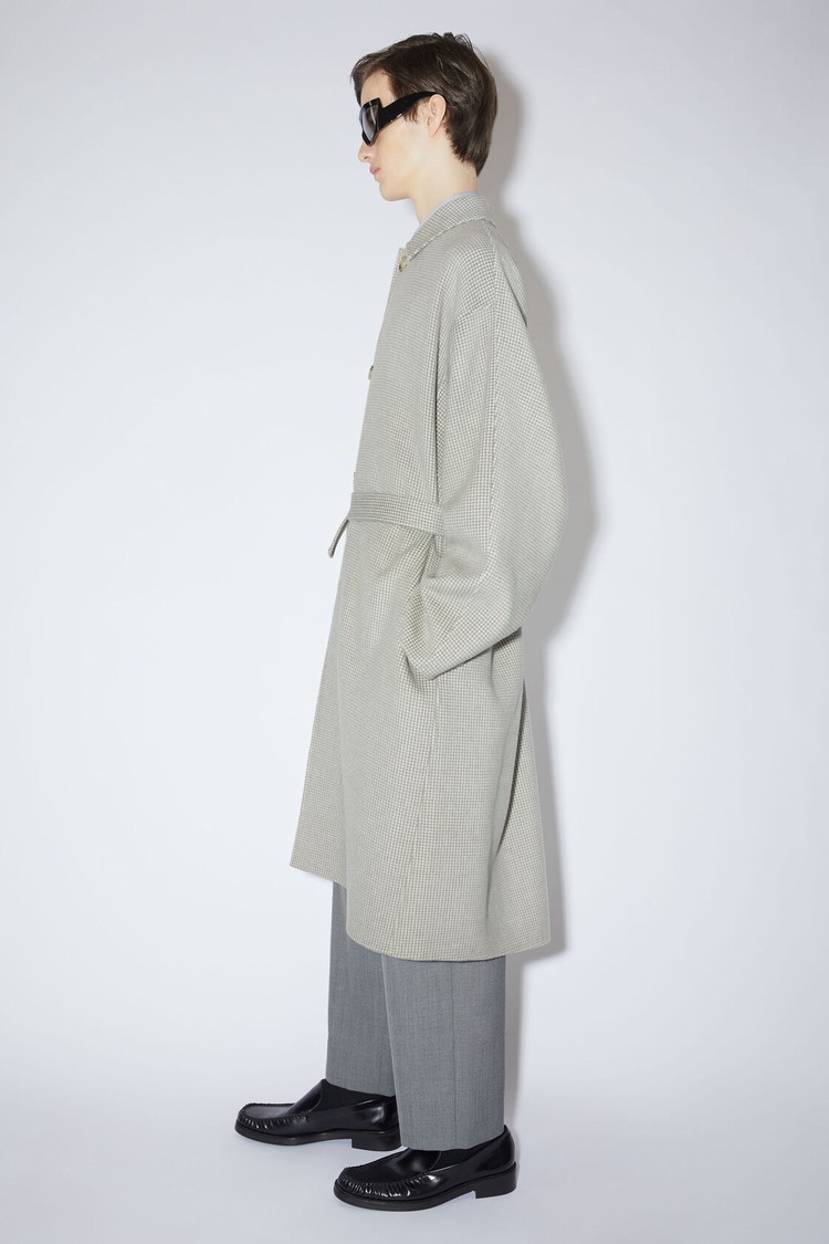 Grey / White Acne Studios Single-breasteded Men's Coats | NKBD-13649