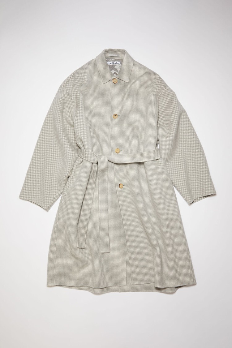 Grey / White Acne Studios Single-breasteded Men's Coats | NKBD-13649