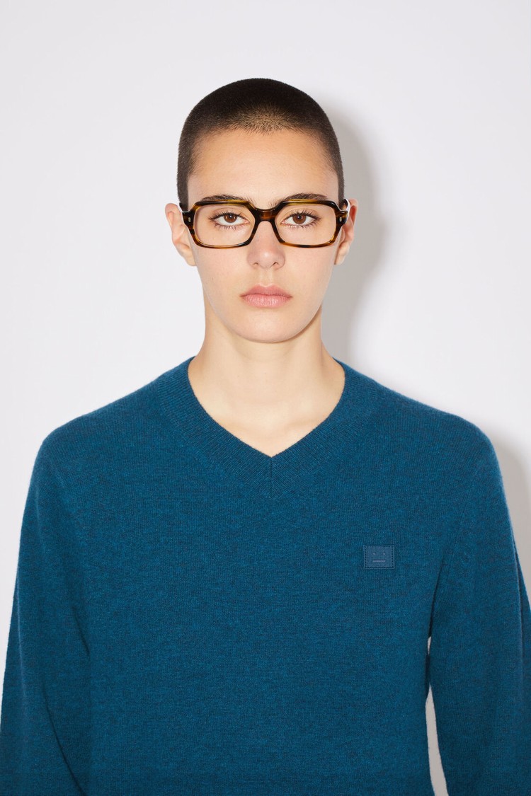 Indigo Acne Studios Wool V-neck Women's Knitwear | IBOX-28390