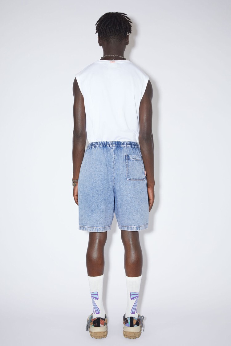 Indigo / Blue Acne Studios Denim Men's Shorts | KGDF-30217