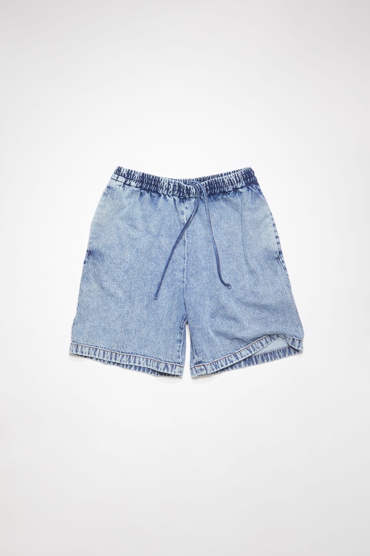 Indigo / Blue Acne Studios Denim Men's Shorts | KGDF-30217