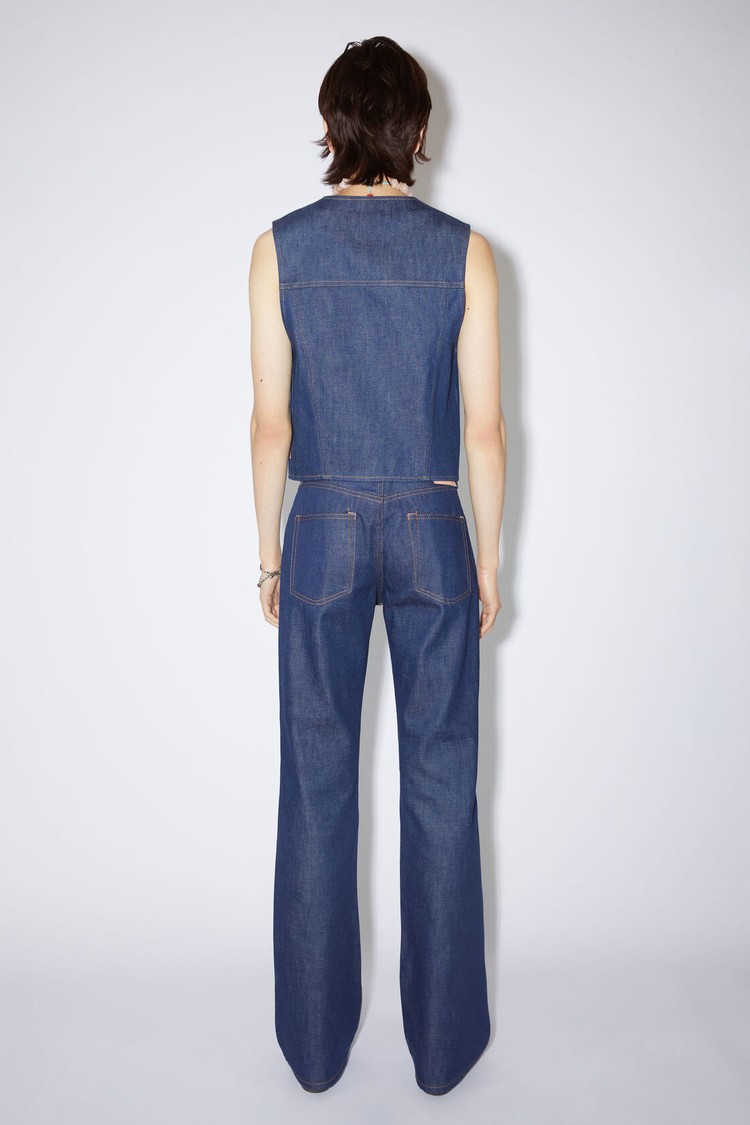 Indigo / Blue Acne Studios Denim Men's Vest | THQN-43206