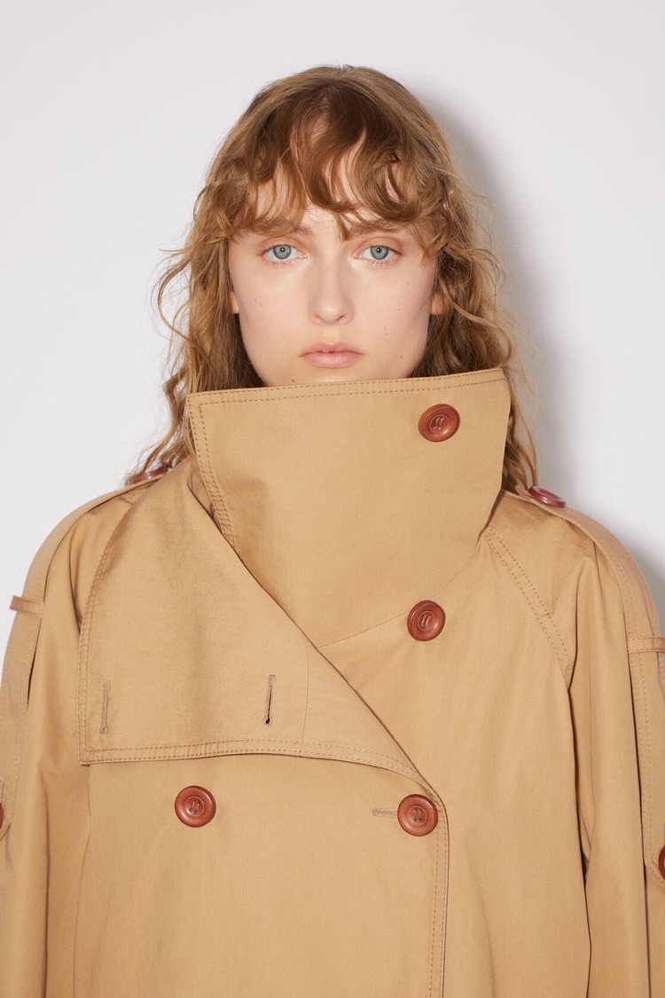 Khaki / Beige Acne Studios Trench Women's Jackets | DRNV-85710