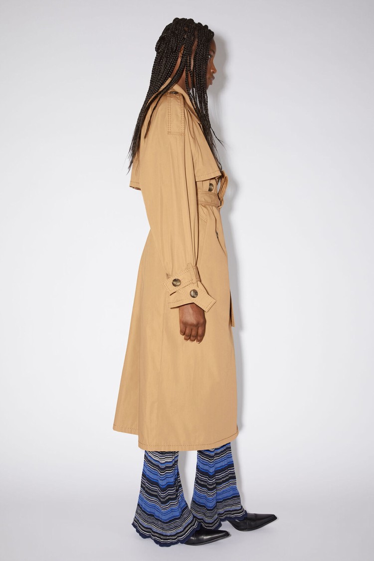 Khaki / Beige Acne Studios Trench Women's Coats | VDUH-31495