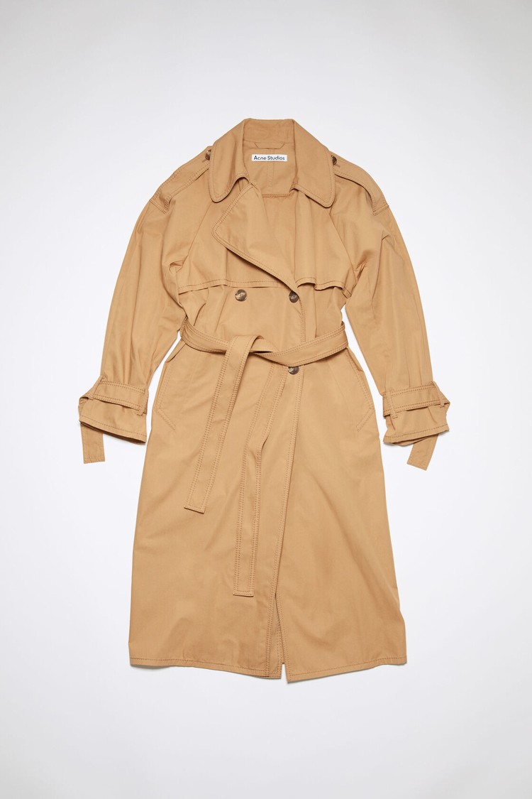 Khaki / Beige Acne Studios Trench Women's Coats | VDUH-31495