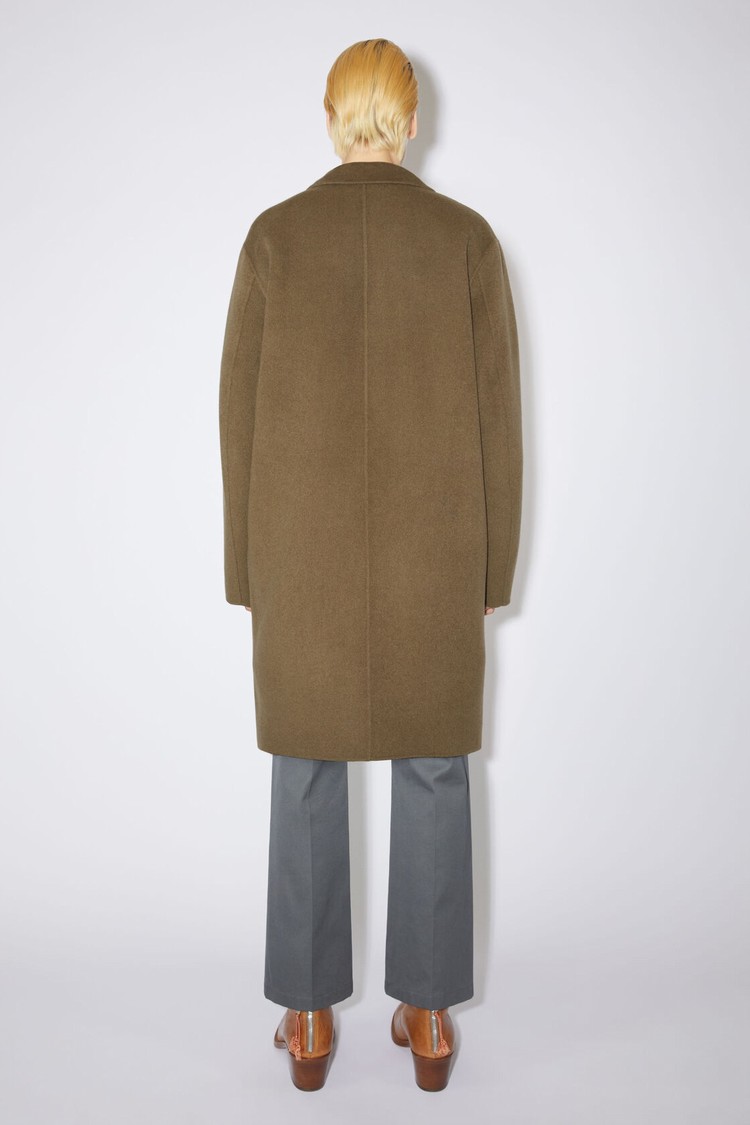 Khaki / Green Acne Studios Single Breasted Men's Coats | WOKR-26943