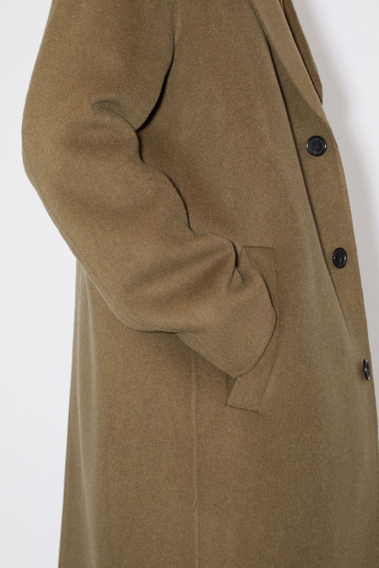 Khaki / Green Acne Studios Single Breasted Men's Coats | WOKR-26943