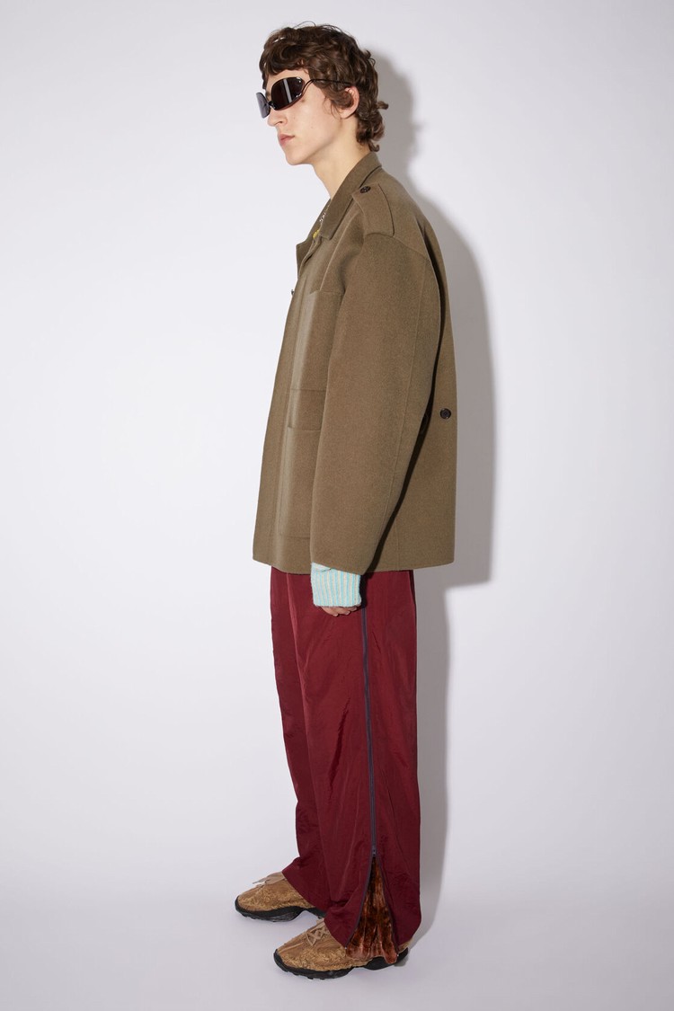 Khaki / Green Acne Studios Wool Men's Jackets | LKXU-91874