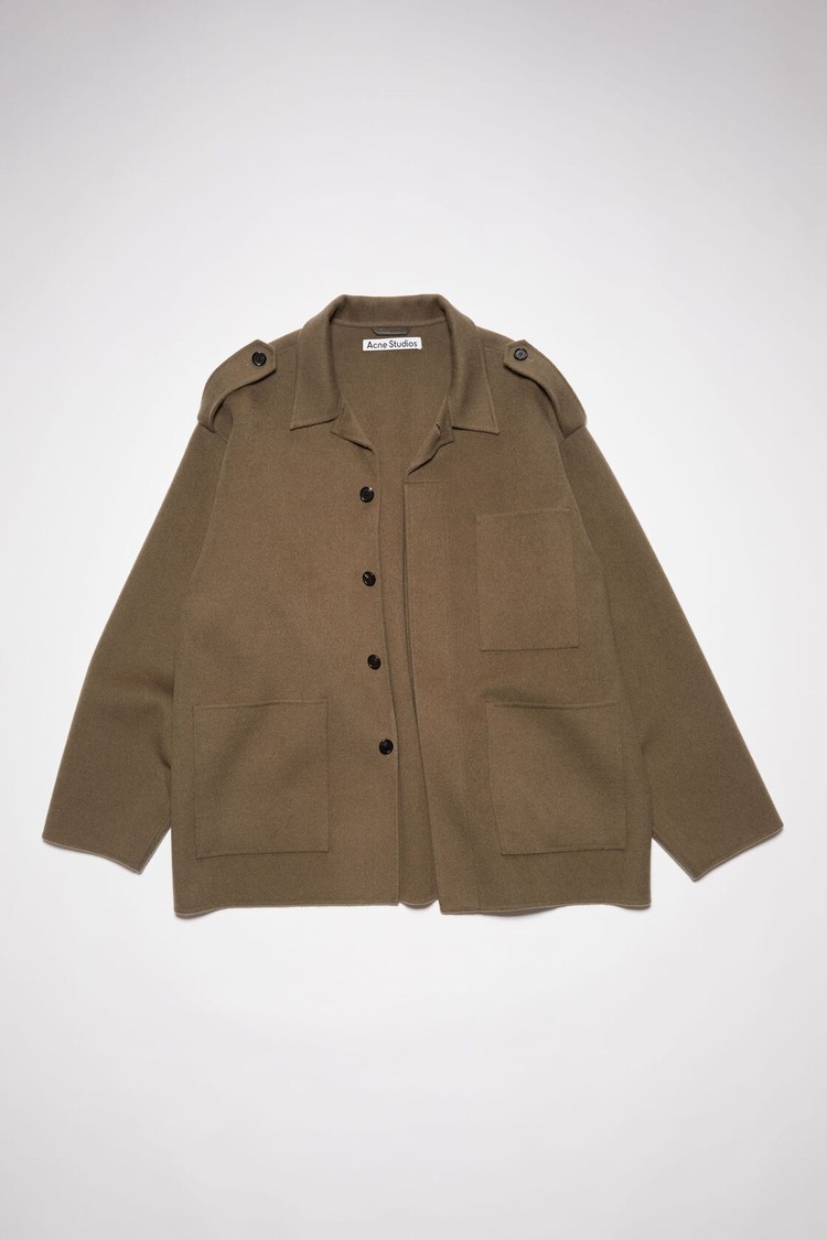 Khaki / Green Acne Studios Wool Men's Jackets | LKXU-91874