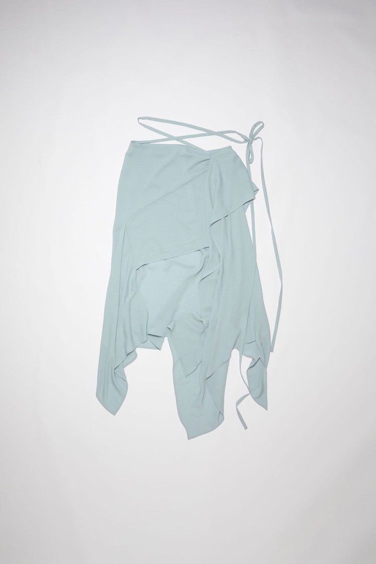 Light Blue Acne Studios Draped Women's Skirts | PXWU-65214