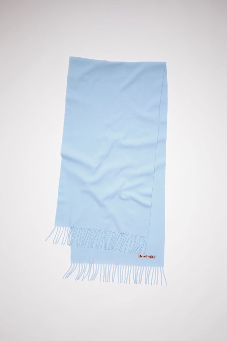 Light Blue Acne Studios Fringe Wool - Narrow Scarf | SKIC-05712