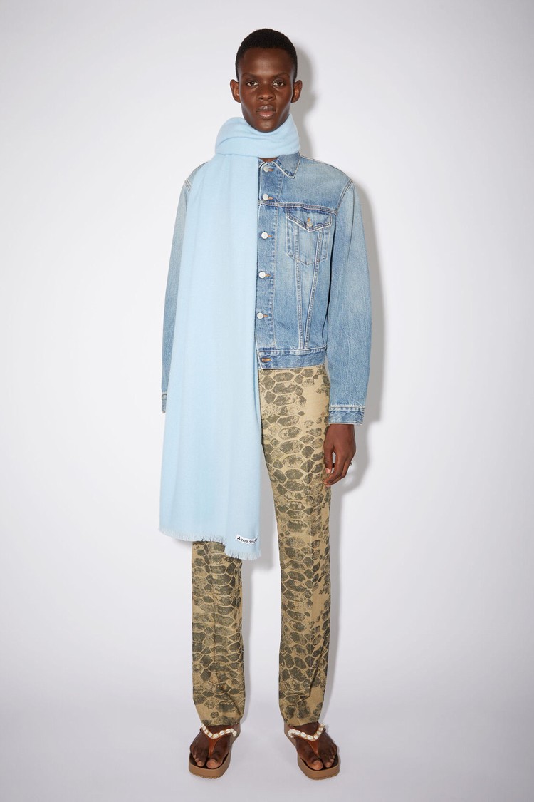 Light Blue Acne Studios Light Wool - Oversized Scarf | CIZA-13692