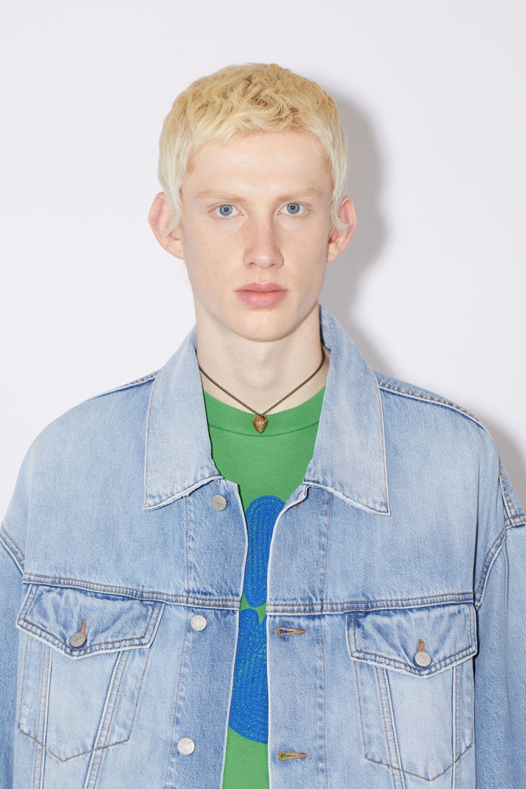 Light Blue Acne Studios Loose Fit Denim Men's Jackets | IGVM-08561