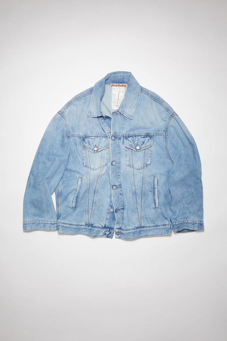 Light Blue Acne Studios Loose Fit Denim Men's Jackets | IGVM-08561