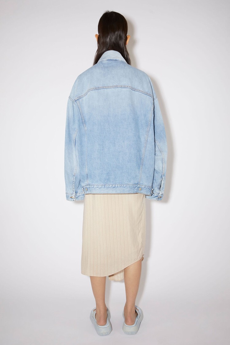 Light Blue Acne Studios Loose Fit Denim Women's Jackets | UOVA-32695