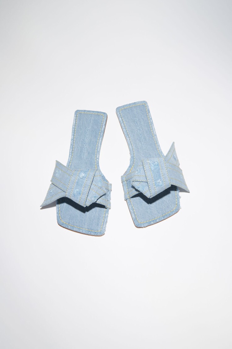 Light Blue Acne Studios Musubi Denim Women's Sandals | JOKN-76401