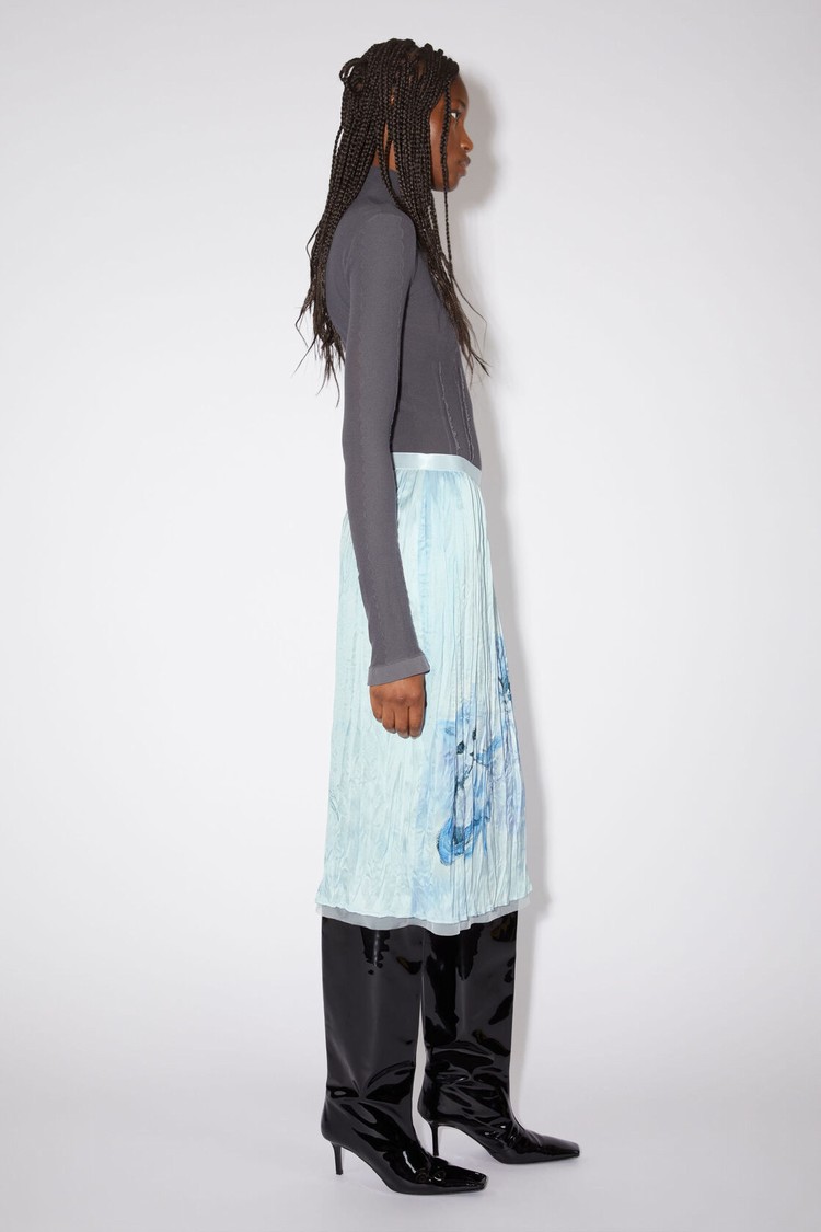 Light Blue Acne Studios Printed Women's Skirts | ZYPL-17365