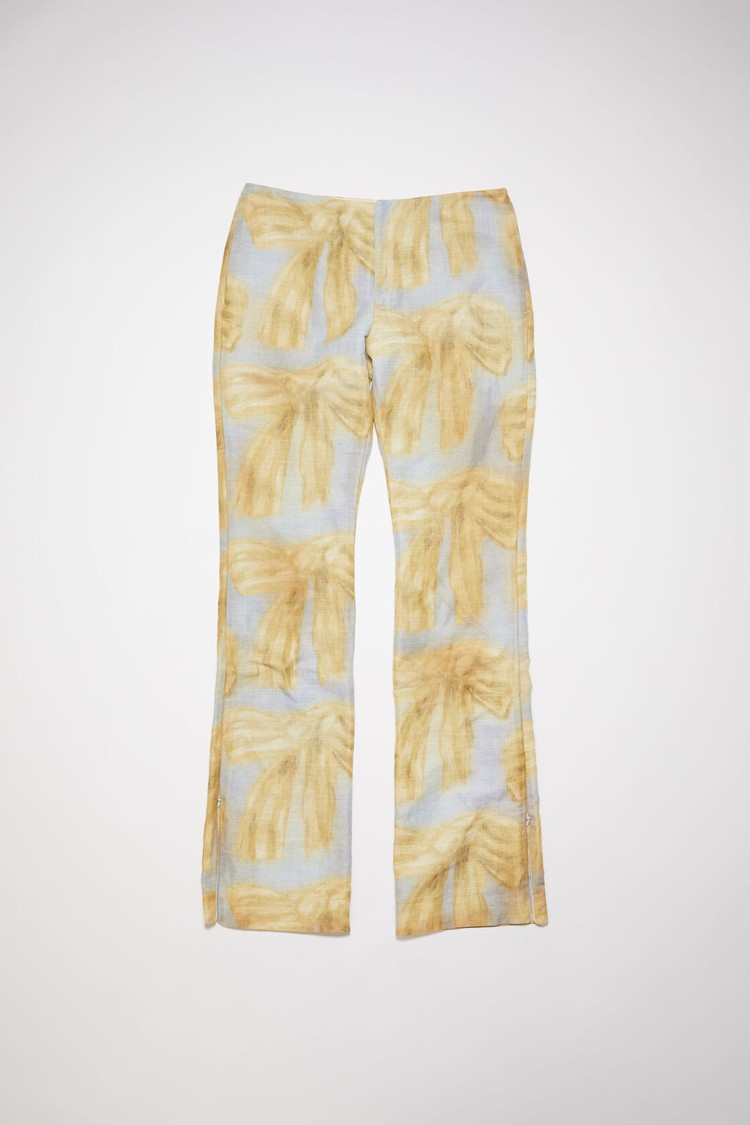 Light Blue / Beige Acne Studios Printed Men's Trousers | ITYA-92506