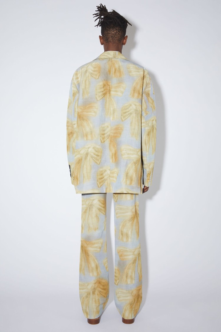 Light Blue / Beige Acne Studios Printed Men's Suits | MLIT-96730