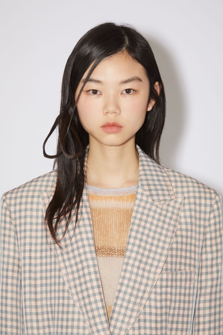 Light Blue / Pink Acne Studios Single-breasted Women's Jackets | XGPR-73516