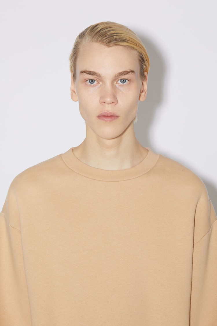 Light Brown Acne Studios Crew Neck Men's Sweatshirts | KDSI-76519