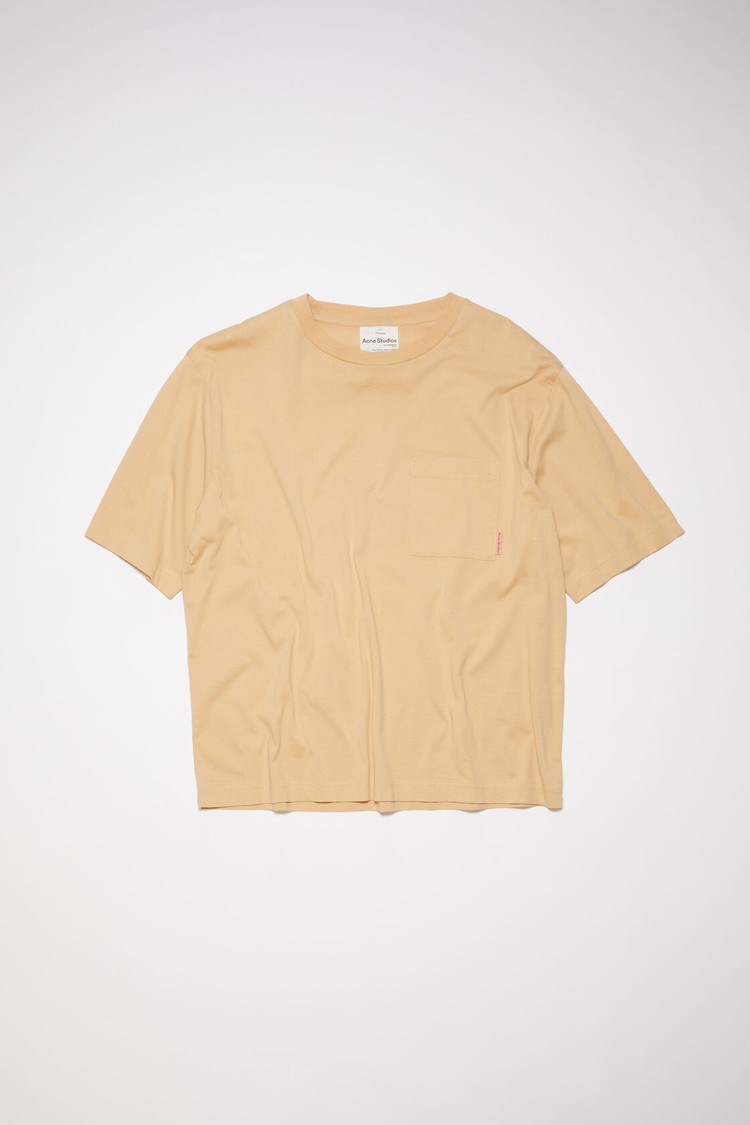 Light Brown Acne Studios Crew Neck Men's T Shirts | ZWBR-46821