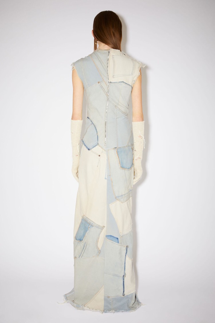 Light Brown Acne Studios Denim Patchwork Women's Dress | QPWI-74810