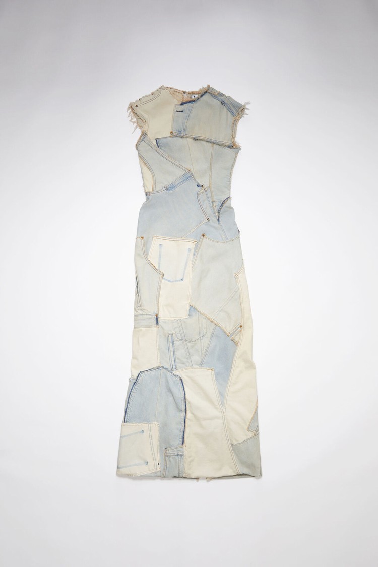 Light Brown Acne Studios Denim Patchwork Women's Dress | QPWI-74810