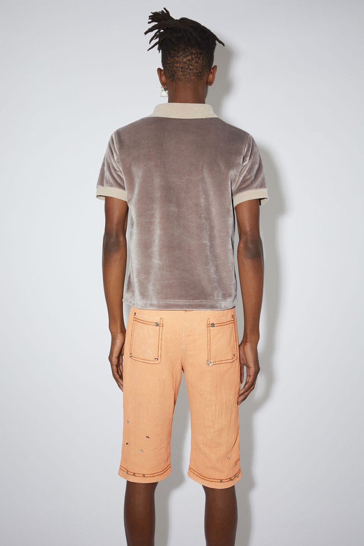 Light Brown Acne Studios Polo Men's T Shirts | XJRI-84617