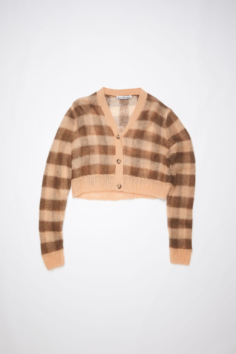 Light Brown / Dark Brown Acne Studios Gingham Women's Knitwear | IUZC-96081