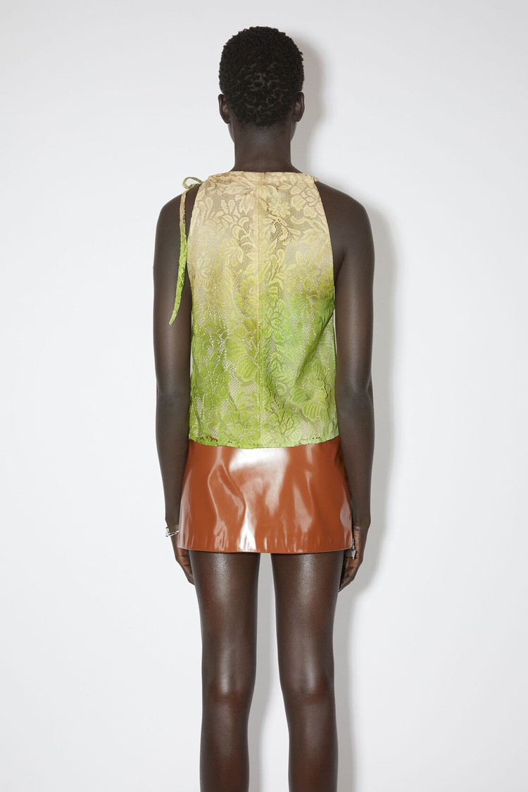 Light Green Acne Studios Floral Lace Top Women's Blouse | CWEG-39420