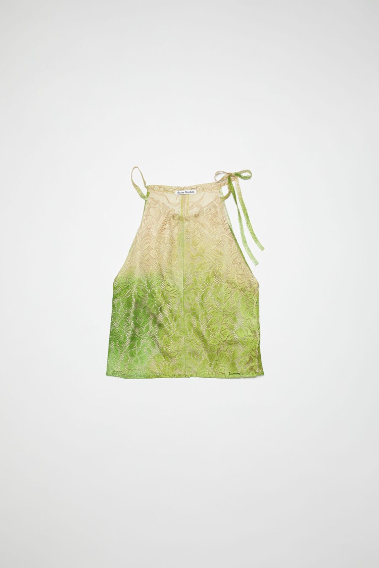 Light Green Acne Studios Floral Lace Top Women's Blouse | CWEG-39420