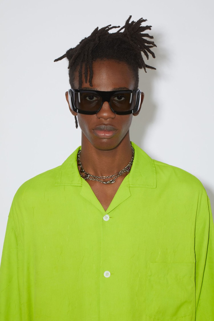 Light Green Acne Studios Printed Button-up Men's Shirts | MVGH-98123