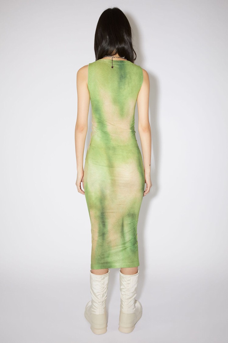 Light Green Acne Studios Printed Women's Dress | SVWU-89745