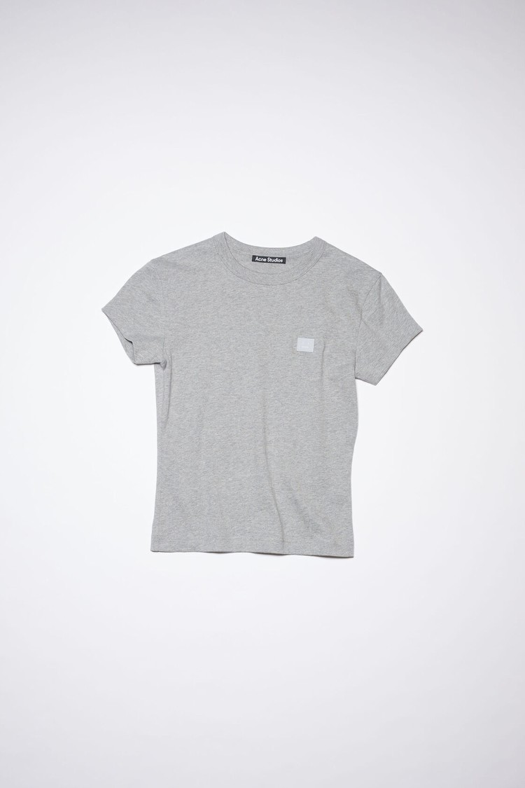 Light Grey Acne Studios Crew Neck Men's T Shirts | DKZA-32875