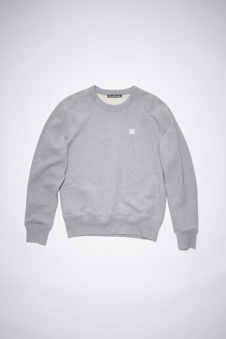 Light Grey Acne Studios Crew Neck Men's Sweatshirts | UBTM-81672