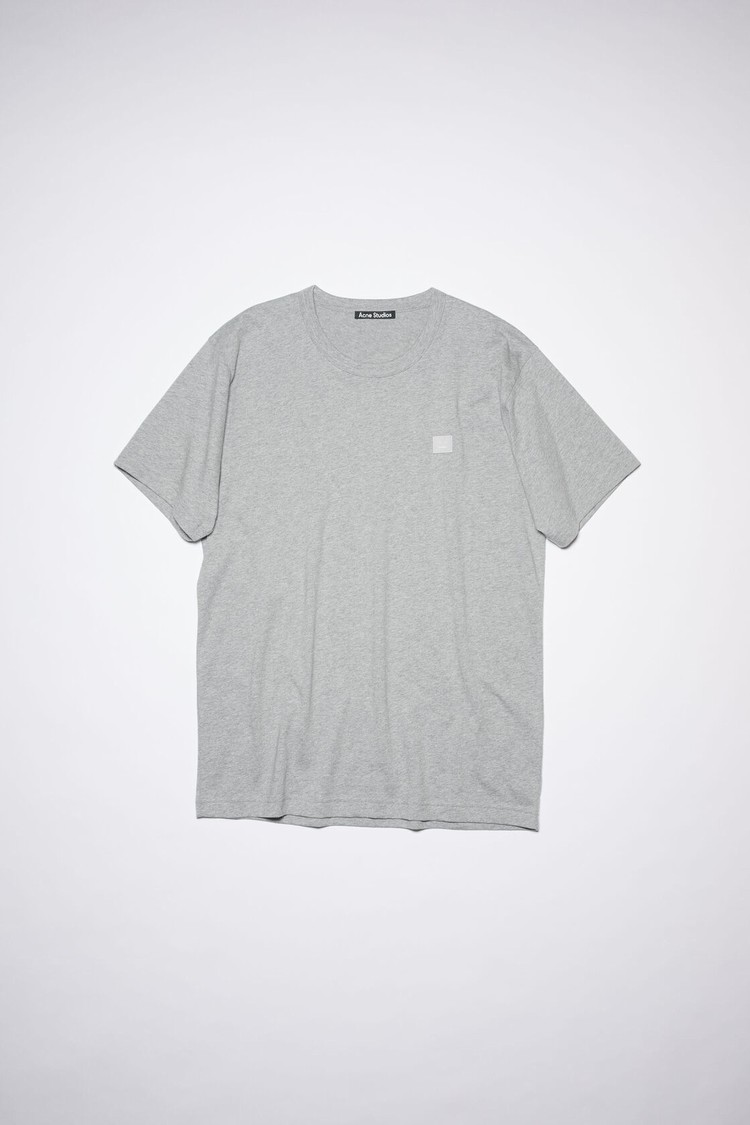 Light Grey Acne Studios Crew Neck Men's T Shirts | VXBR-07836