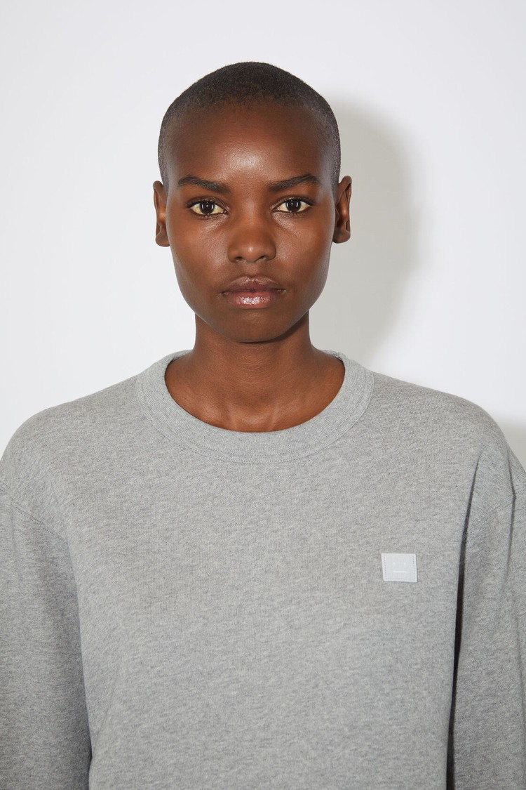 Light Grey Acne Studios Crew Neck Women's Sweatshirts | LMBK-97201