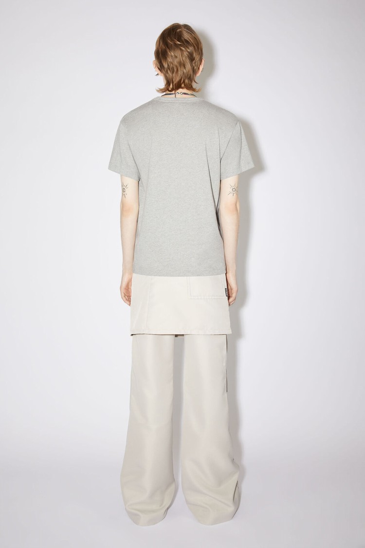 Light Grey Acne Studios Crew Neck Women's T Shirts | VNOX-32461