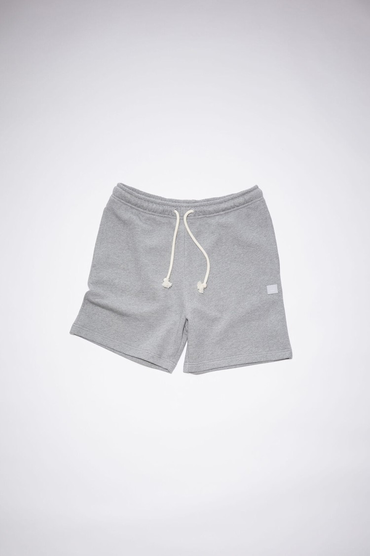 Light Grey Acne Studios Fleece Men's Shorts | KJQZ-18302