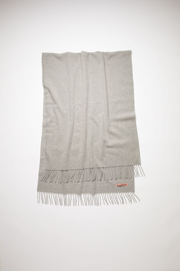 Light Grey Acne Studios Fringe Wool - Oversized Scarf | LHSY-13547